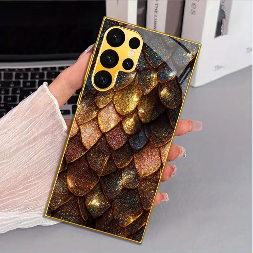 Nouveau modèle Bestseller Coque de téléphone luxueuse Coque de téléphone en verre galvanisé pour Samsung Galaxy S26 S25 S24 S23 S22 S21 FE, Ultra, Plus