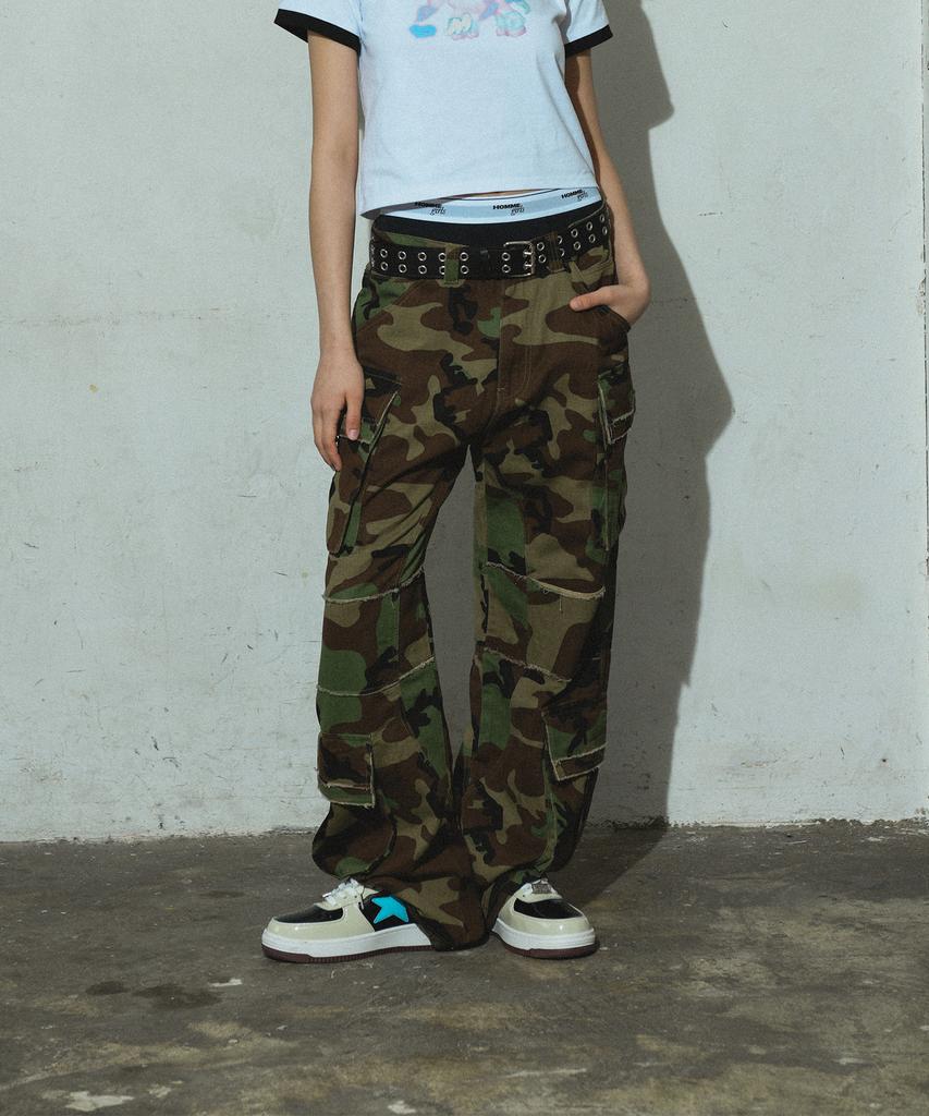 DOMINANT Distressed Camo Cargo Pants
