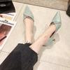 Chaussures Décontractées à Talons Moyens en Strass pour Femmes Chaussures Modernes pour Femmes à Bout Pointu et Décolleté Bas Chaussures Stiletto à Enfiler pour Femmes Grande Taille 40