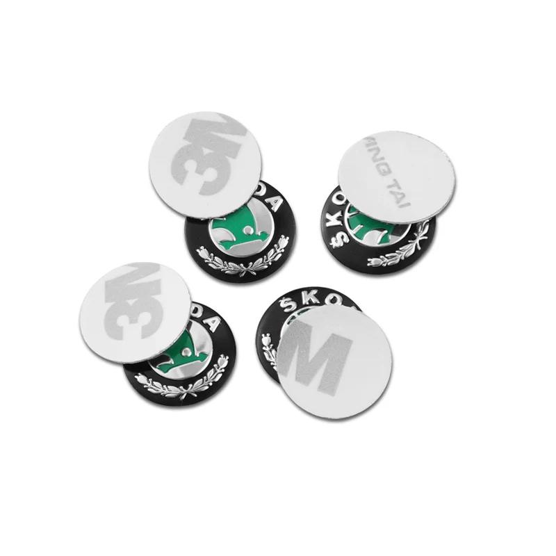 SKIF6 5 Pièces 14mm Autocollants Emblèmes Badges pour Télécommande de Voiture Skoda Octavia Superb Rapid Kodiaq Karoq Fabia Kamiq Enyaq Vision Yeti