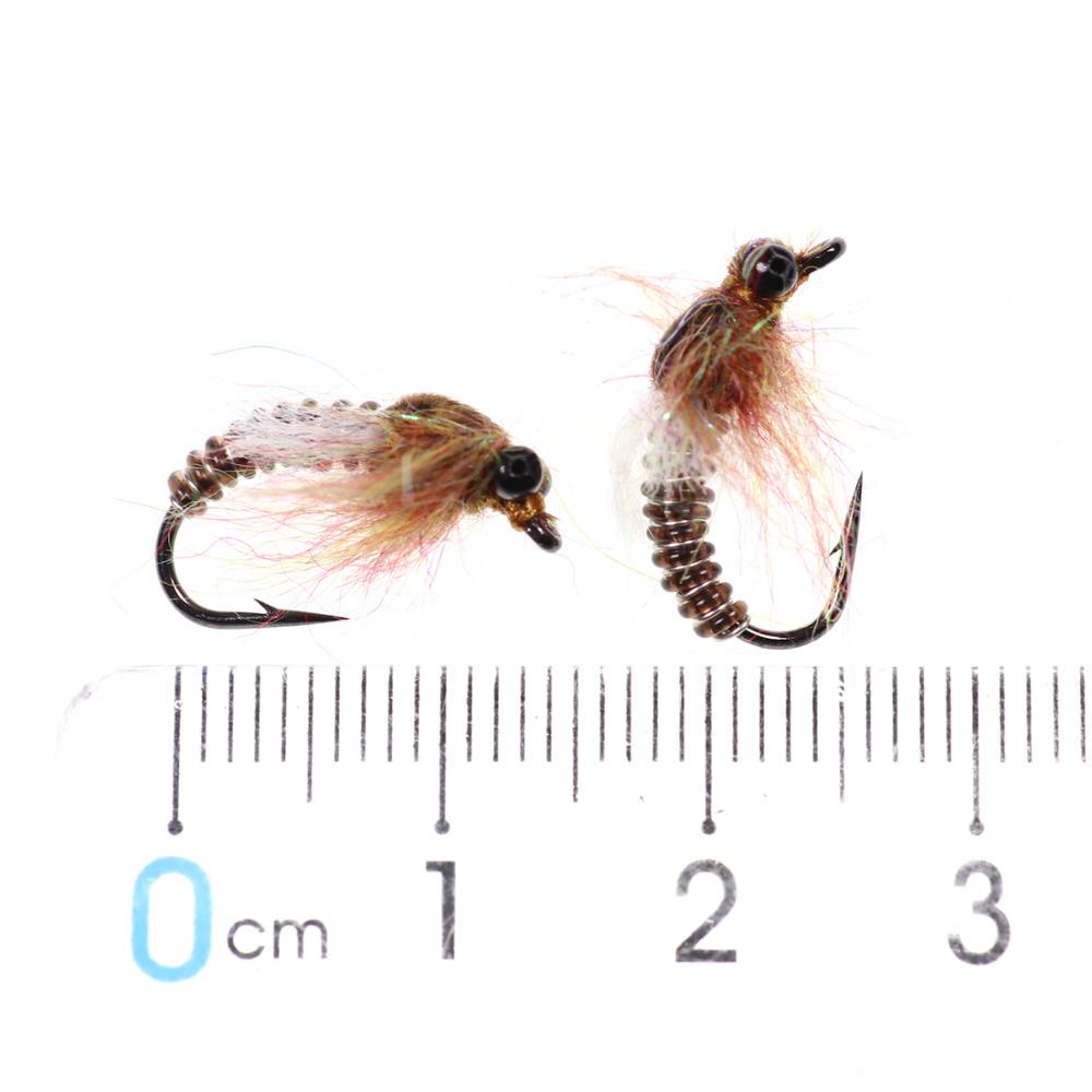 6PCS #8 Weighted Fly Fishing Lure Bait Dragon Fly Nymph Insect Worm for Trout Perch Bass Carp