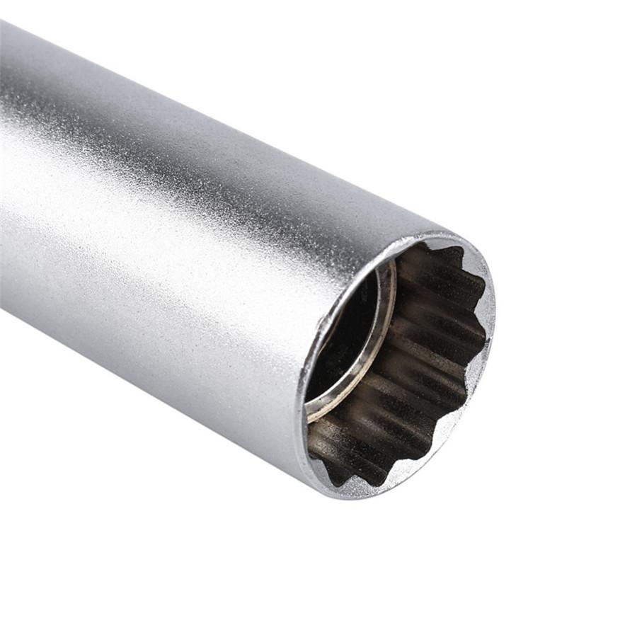 65mm Magnetic Spark Plug Socket Wrench 3/8 14MM Spark Plug Removal Tool Chrome