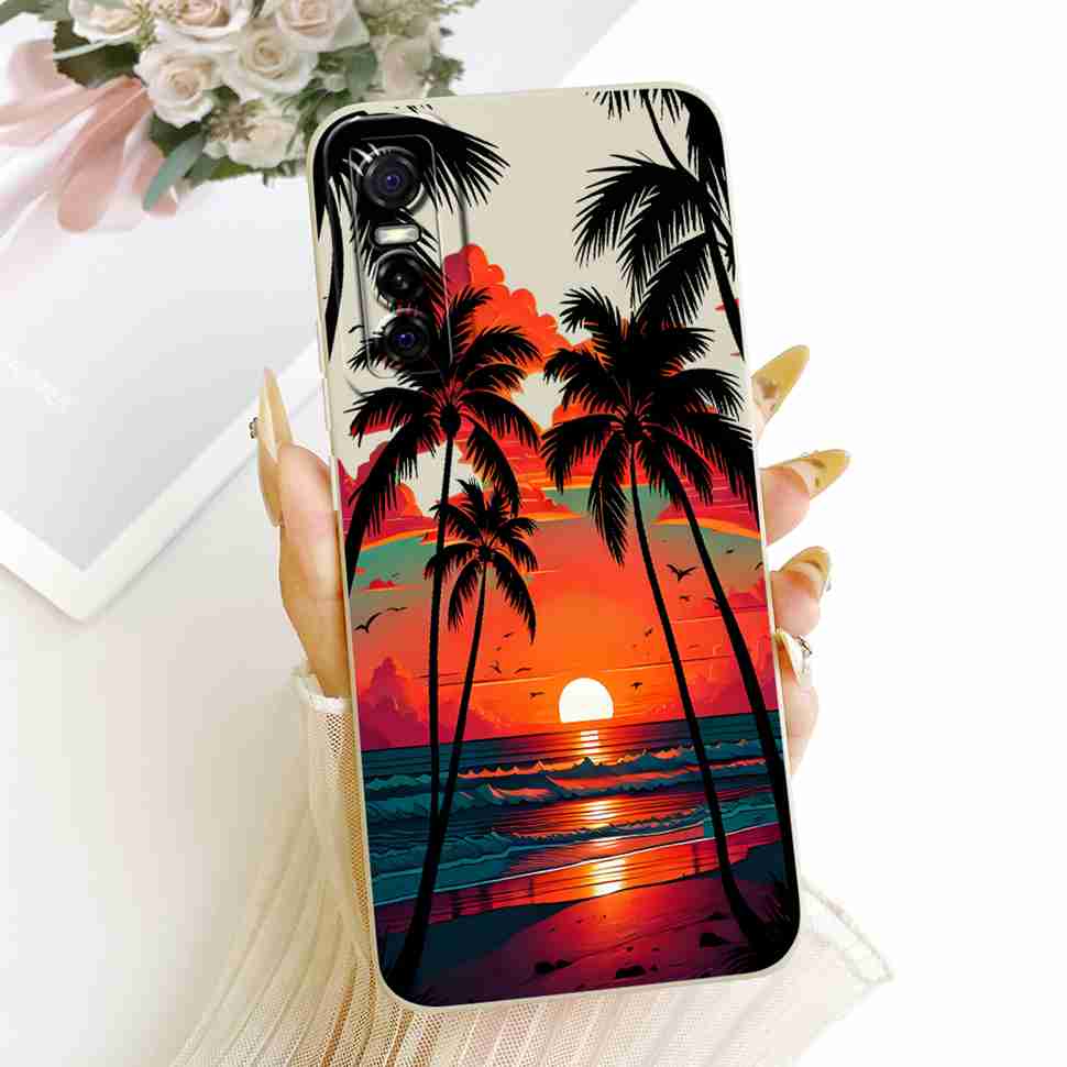 Simple Design Print For vivo Y73s 5G V2031A Case Silicone Back Cover For Vivo Y73S Y 73s 5G 6.44" Shockproof Phone Cases Bumper