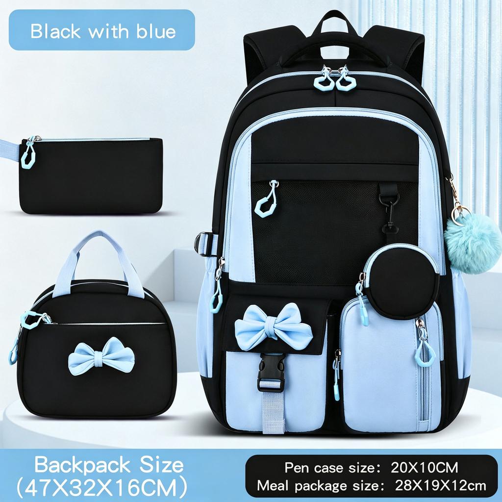 Children School Bags Set Girls Large Schoolbag Kawaii Primary School Backpack Kids Book Bag Waterproof Laptop Travel Rucksack