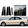 Blanksvart Bilpelare Stolpar Trimskydd Klistermärke Passar För BMW 5-serie E39 1997 1998-2003 Dörrfönster Auto Exteriör Tillbehör