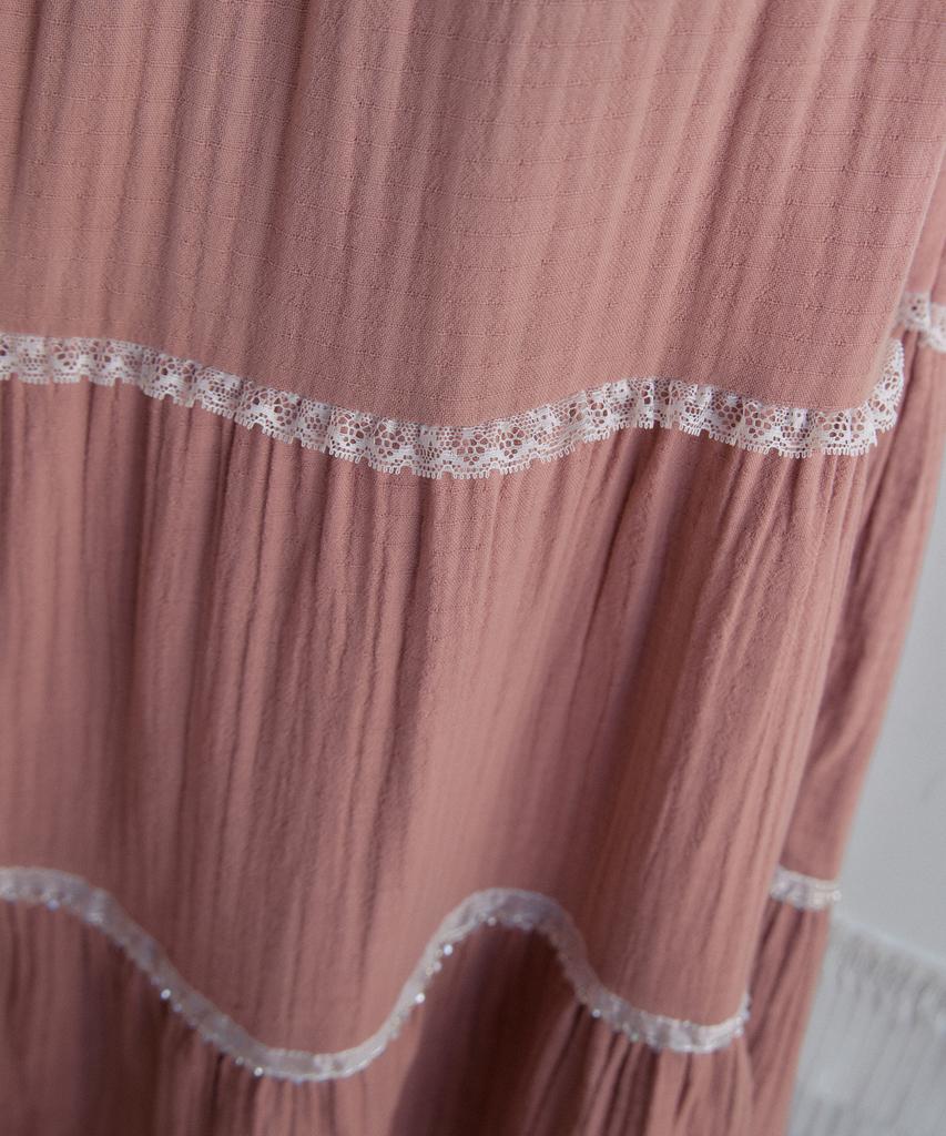 Aueonoseuteljia Gradient Lace Tiered Skirt_Pink(Ob6Sk11)