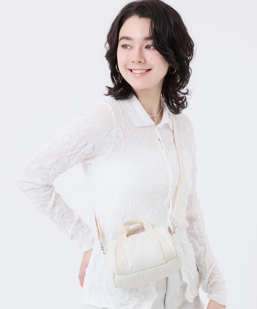 Mini Bolsa de Ombro SHEEN MINI DUFFEL 1844 Marshmallow Branco [LeSportsac] [Oficial] / /