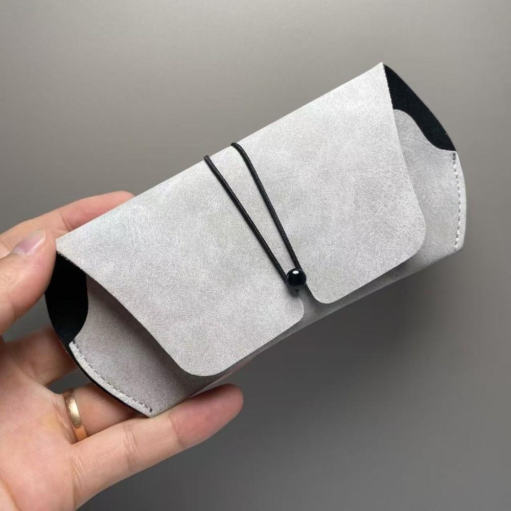 PU Leather Glasses Case Anti-knock with Pull Cord Sunglasses Storage Box Waterproof Eyeglasses Pouch Eyewear Accessories
