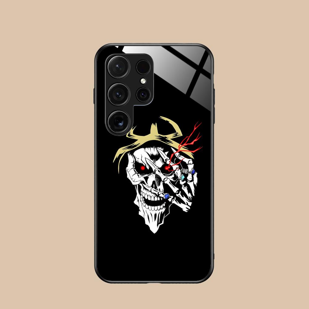 Overlord Ainz ooal Gown Phone Case for Samsung Galaxy S25 S24 S23 S22 S21 S20 Note20 Plus FE Ultra Glass Colorful Cover Cover