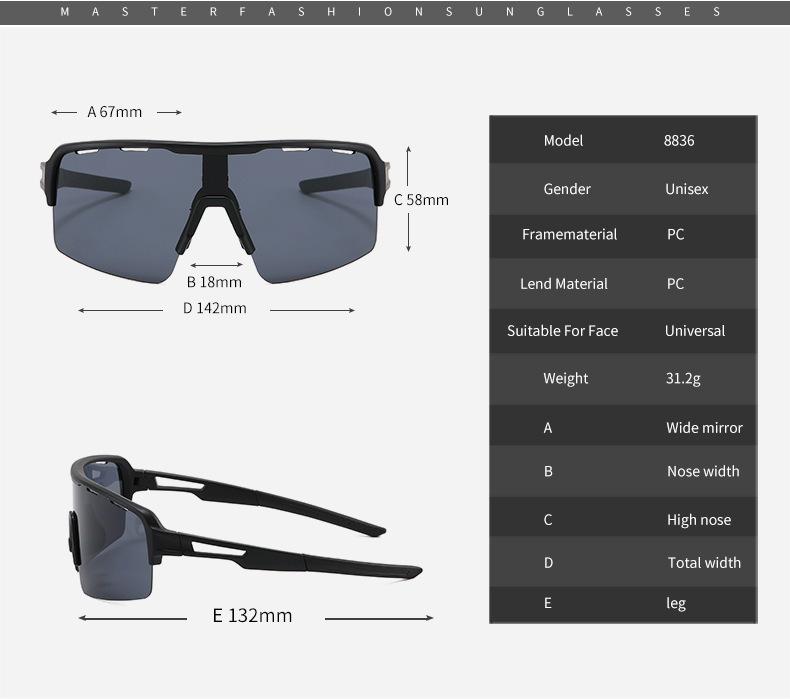 2024 Male and Female Sport Glasses Cycling Sun Ride Protection Fashion Fishing Shade Bike Outdoor Women Men Sunglasses