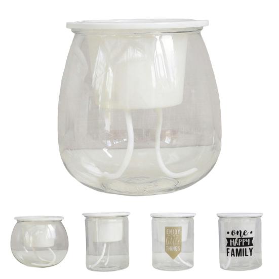 Self Watering Plant Pot Flower Pot with Transparent Reservoir Clear Self Watering Planter for Indoor Plants Flowers African Violets