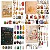 2D Pendant Christmas Advent Calendar 24 Day Keychain Gifts Exquisite Pendant Package Boxes Surprises Ideal Christmas Small Gifts
