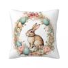Easter Bunny Egg Pillow Cover Happy Holiday Vintage Pillow Case For Living Room Chair Cushion Cover Soft Graphic Pillowcases