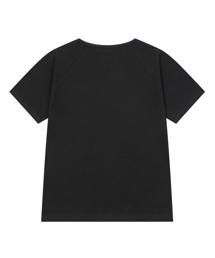 MUCENT Coron Leopard Print Heart Patch Short Sleeve T-Shirt (2 Colors)