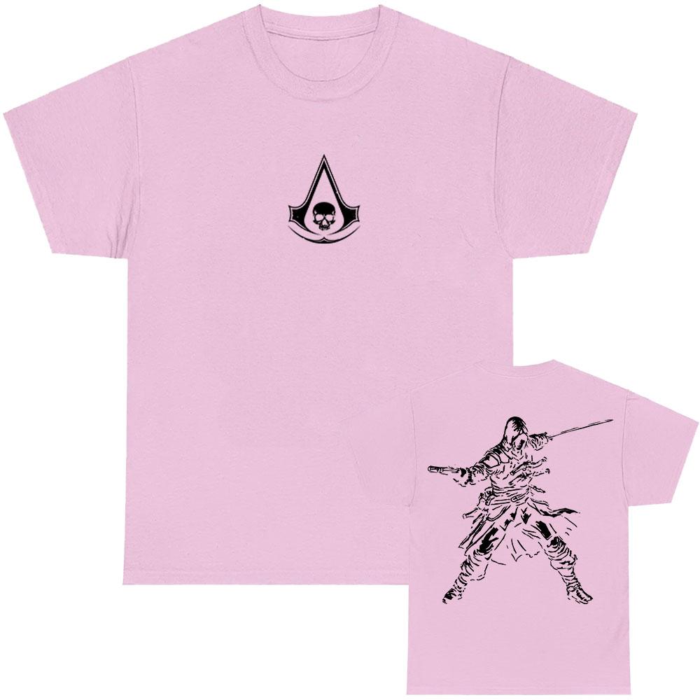Assassin's Creed Black Flag Resynced Map T-shirt Unisex Streetwear Casual O-neck Summer Tshirts Graphic Men Women Tee