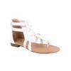 Shoetopia Girls White Gladiator Flats Sandal-Eu40