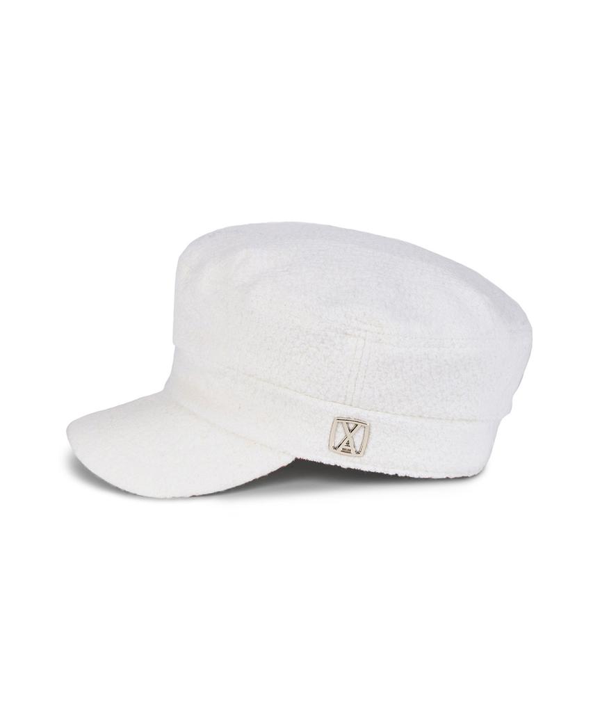 Bajal Va Square Studded Wool Sailor Cap Ivory