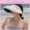 Stylish Wide Brim Uv-blocking Sun Hat For Women Adjustable Summer Visor Cap