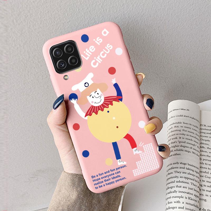 Case For Samsung A12 5G M12 F12 A 12 Cute Heart Flower Back Cover Soft Silicone Matte Protective Funda For Samsung Galaxy A12 5G
