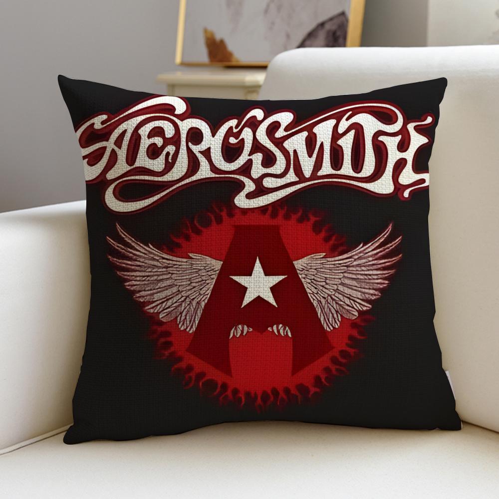 Legendary BBand AAerosmithS Cushion Cover Breathable and Skinfriendly Linen Pillowcase Square Removable and Washable Cushion