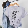 Brief Schmetterling Stil 90er Süße Kleidung Lässig Kurzarm Unisex Druck Dame Fe Unisex Grafik T-Shirt Tee Top Mode T-Shirt Unisex