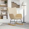 Vidaxl Rocking Armchair, Cream, Upholstered In Fabric