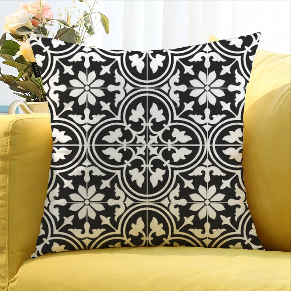 For Turkish Tile Watercolor Painting World Various Sizes Square Pillow Case For Car Home Bedchamber Decor