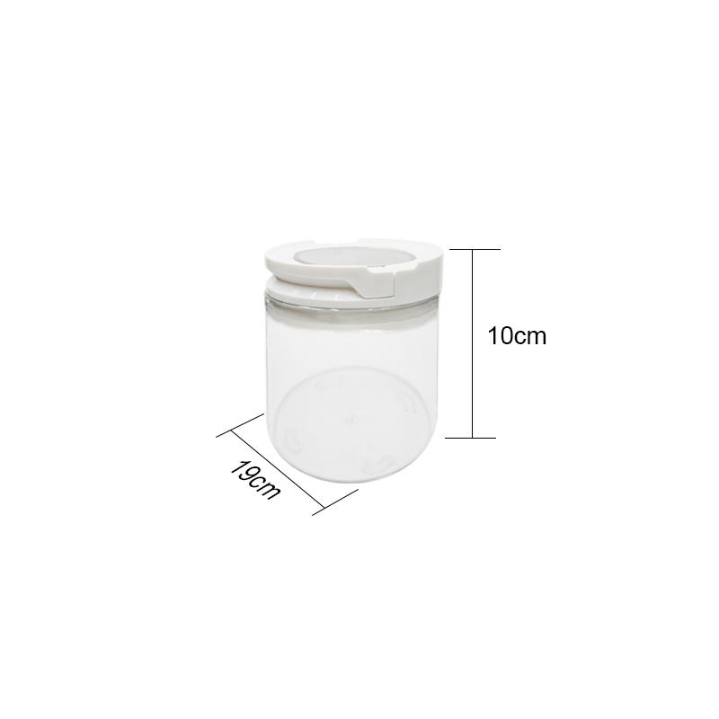 kitchen Household Cereals Moisture-Proof Sealed Jar Transparent Plastic Ellipse Spice Jar Food Grade Storage Jar Box