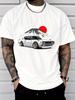Classic Jdm Sports Car Mount Fuji Red Sun Graphic Unisexs Cotton Crew Neck Tee Short Sleeve Loose Casual Daily Street Male Wear Top