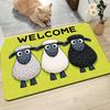 Cute Sheep Welcome Doormat – Playful Farmhouse Design with 3D Sheep for Entryway & Kitchen Decor Carpet 40x60cm
