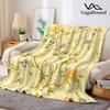 Vintage Floral Flannel Blanket Warm Soft Halloween Christmas Decorative Couch Warm Cozy All-Season Gift