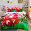 Red & Green Ronaldo Bedding Bedding Set (1 Duvet Cover, 2 Pillowcases, Duvet Not Included)