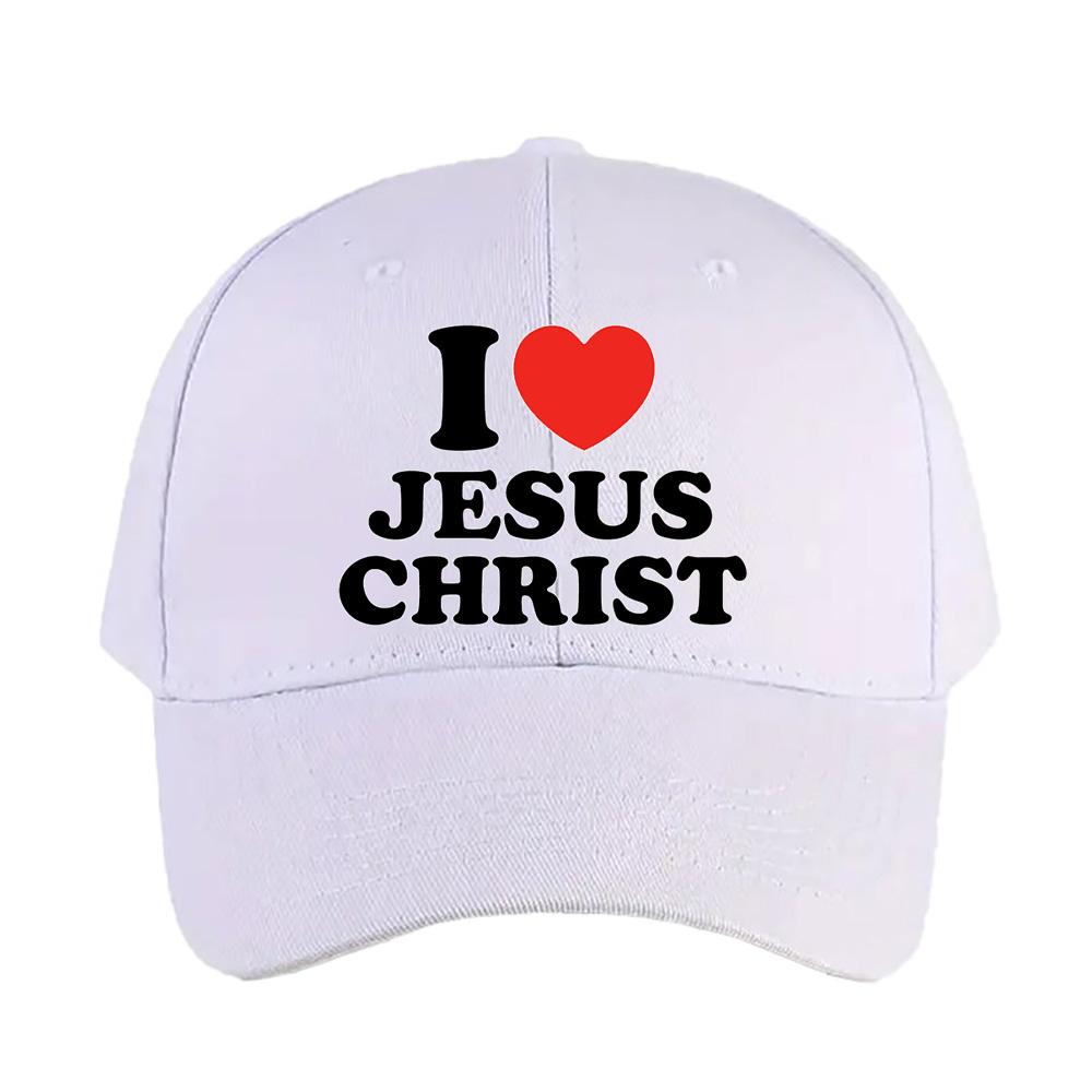 I Love Jesus Christ Cap Summer Woman Man Adult Hat Fashion Casual Adjustable Printed Baseball Caps Trucker Cap
