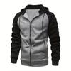 Autumn and Winter Jacket Zipper Cardigan Plus Velvet Sweater Men's Casual Hooded Top Men's Clothing