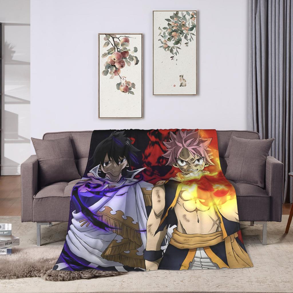 Fairy Tail Soft Blankets Decorative Plush Bedding Throws Street Trend Bedroom Flannel Bedspread Sofa Bed Cover