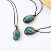 Moonstone Pendant Natural Labradorite Pendant Fashionable Necklace Healing Jewelry Ornamental For Men Women Girls Gifts