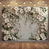 Fond de fête à fleurs blanches multifonctionnel - décoration et photographie parfaites, décoration florale de mariage