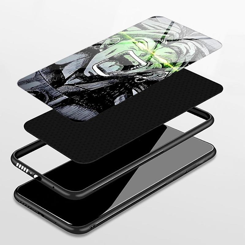 Coque de téléphone en verre pour Xiaomi mi Note 10 10 Pro 12T 11T 13 11 Lite 12X 12 14 10T Anime D-ragonS B-allS