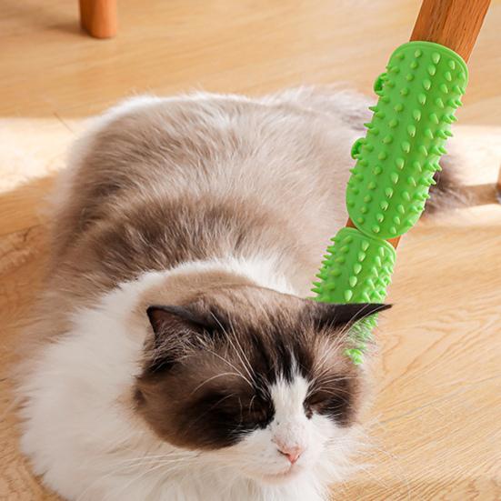 1Pc/3Pcs Cat Self Groomer Brush Adjustable Corner Cat Face Itch Scratching Brush Table Leg Silicone Self Massage Comb for Cats Dogs