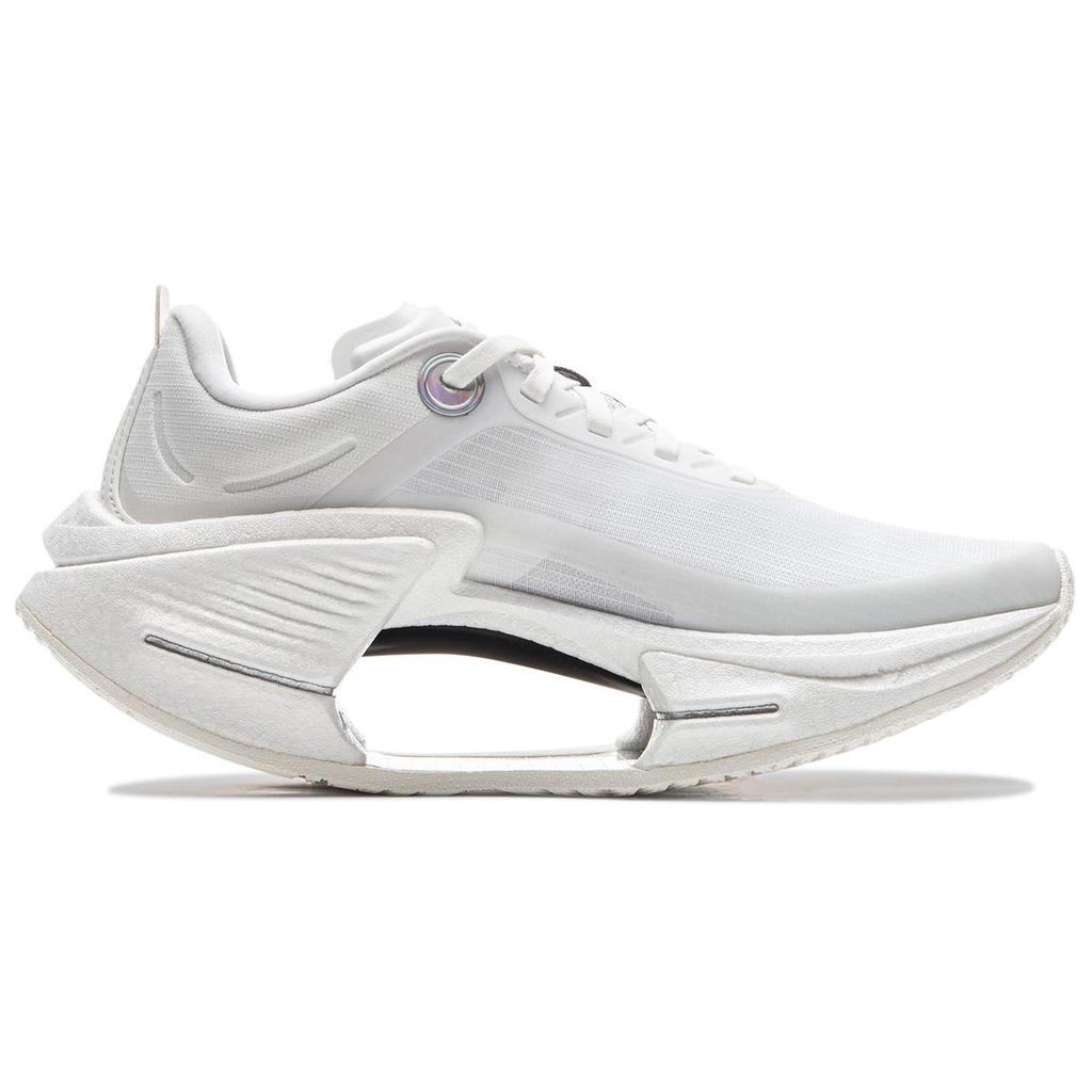 Li Ning Shadow 3 Essential Fabric Cushioning Support Rebound Low Top Casual Running Shoes Women's White ARRU006-3