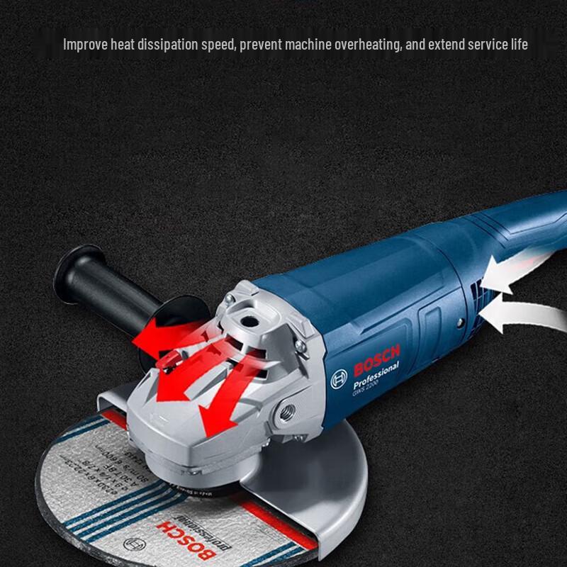Bosch GWS 2200-180 Industrial Angle Grinder CN Plug (adapter Included)