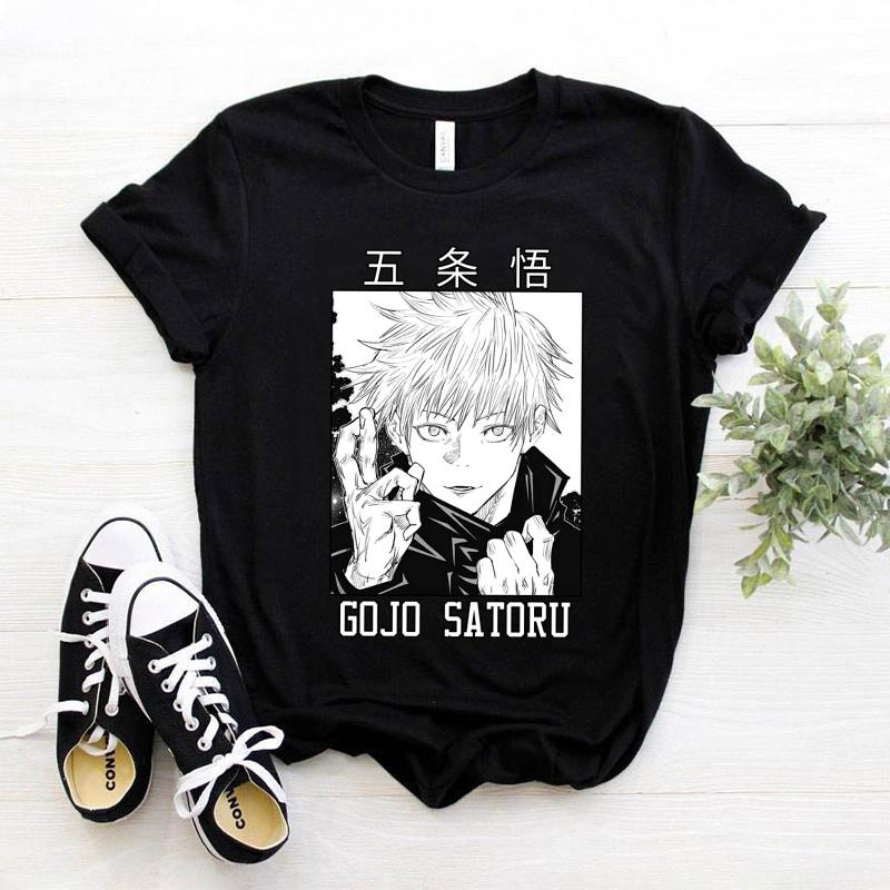 New Japanese Unisexga Gojo Satoru T Shirt Unisex Tops Jujutsu Kaisen Anime Tshirt Unisex Harajuku Kawaii Short Sleeve Tee Summer Top