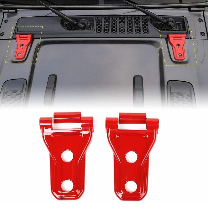 2 ADET Araba Kaputu Motor Menteşe Kapağı Trim Siyah ABS Jeep Wrangler JL 2018 2019 2020 2024 2024 2024 Araba Aksesuarları