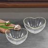 Heart Shaped Glass Heart Bowl Love Heart Candy Trays Simple Fruit Plate  Fruits Salad