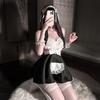 Sexy Lingerie Sexy Lace Bow Strap Halter Slit Skirt Hot Maid Maid Uniform Girl