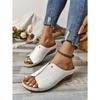 Women's Slippers Thick-soled Fish Mouth Car Stitching Women's Slippers Crocodile Pattern Slippers