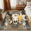 1PC Custom Name "Bohemian Skull Artwork" Theme Floor Mat Ideal for Living Room, Game Rooms, Office, Bedroom Floor Mat Design