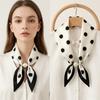 Versatile Square Scarf Soft Cotton Silk Scarf Elegant Magnetic Scarf  Women Fashion