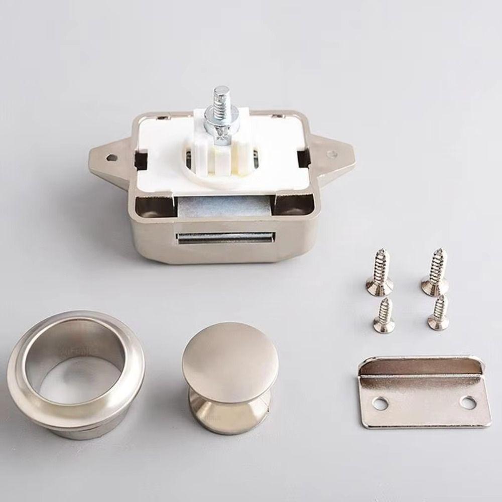 Push Button Catch Lock Hardware Button Locks Drawer Cabinet Knob Cupboard Door Knob
