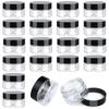 12PCS Plastic Cream Jars Sample Beauty Containers with Leak Proof Wide Mouth Travel Bottle for Toiletries Cream 2/3/5/10/15/20ml